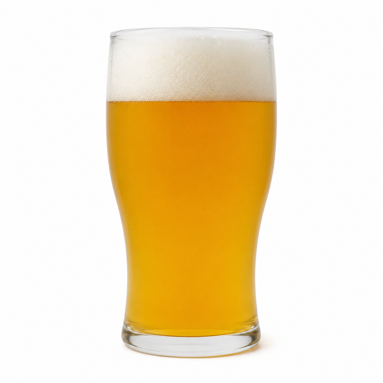 alcohol free ipa in a glass with nice head pint
